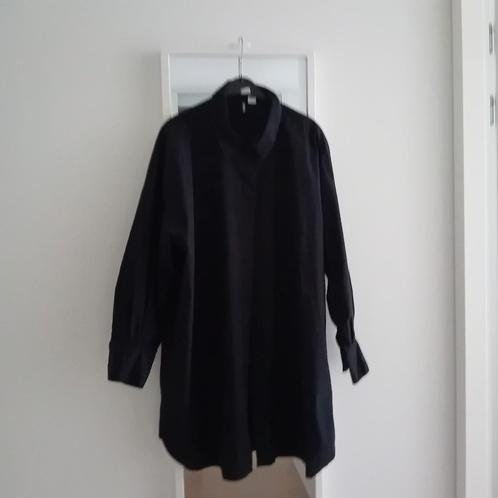 Zwarte lange oversized blouse DIVIDED H&M maat XL, Kleding | Dames, Blouses en Tunieken, Gedragen, Maat 46/48 (XL) of groter, Zwart