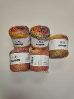 5 nieuwe bollen Lang Yarns Illusion 1155.0001, Ophalen of Verzenden, Nieuw, Haken, Wol of Garen