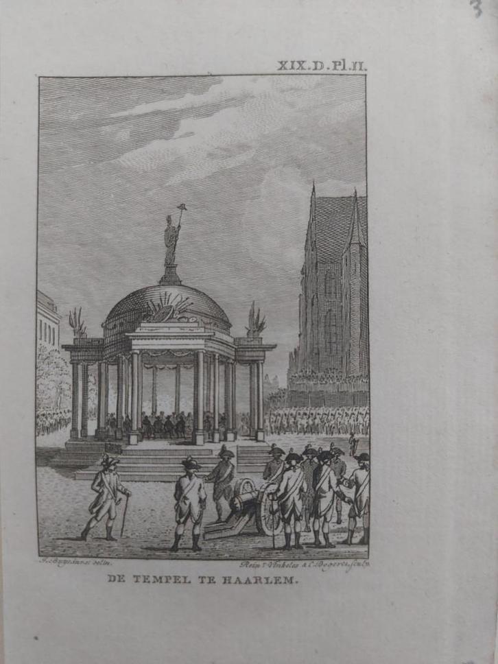 03 / De tempel te Haarlem, Antiek en Kunst, Kunst | Etsen en Gravures, Ophalen of Verzenden
