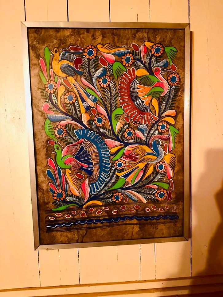 Schilderij (Bark Painting), Antiek en Kunst, Kunst | Schilderijen | Abstract, Ophalen