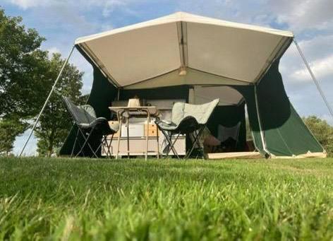 Combi Camp Venezia Vouwwagen - Compleet, Caravans en Kamperen, Vouwwagens, Combi-Camp, tot en met 4, Groen, Aanwezig, Ophalen