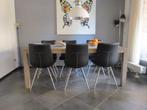 eettafel en 6stoelen, Huis en Inrichting, Complete eetkamers, Ophalen, Zo goed als nieuw, Modern, 4 tot 6 stoelen