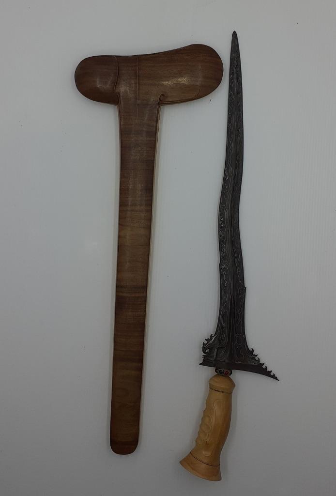 Nieuwe Keris Bali Pudhak Jangkung 3 Luk Batun Poh Kris PKS50, Antiek en Kunst, Kunst | Niet-Westerse kunst, Verzenden