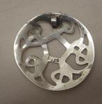 Zilveren vintage hanger Keltische knoop nr.1248, Verzenden, Zo goed als nieuw, Kruis of Symbool, Zilver