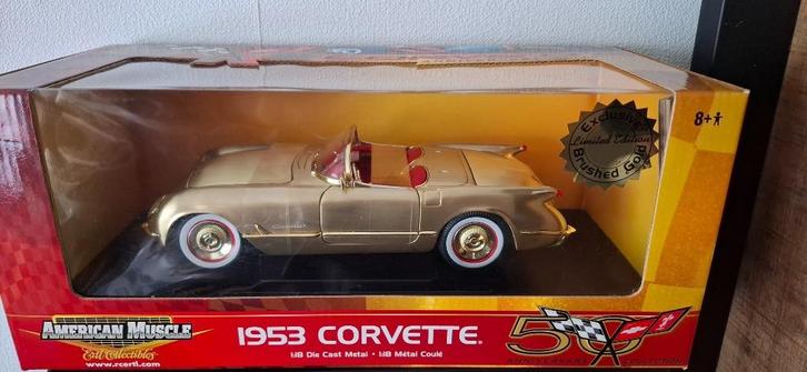 1.18 1957 chevrolet corvette, Hobby en Vrije tijd, Modelauto's | 1:18, Zo goed als nieuw, Auto, ERTL, Ophalen of Verzenden