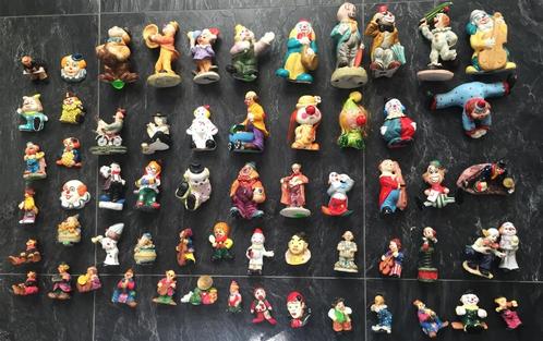 60 CLOWN poppetjes - steen en/of porselein = ca. 5 tot 8 cm., Verzamelen, Beelden en Beeldjes, Zo goed als nieuw, Overige typen