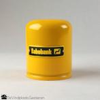 Vintage Rabobank spaarpot - knalgeel uit de jaren 70/80., Verzamelen, Spaarpotten, -, -, Ophalen of Verzenden, Metaal of Blik