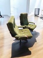 Set van 2 vintage 70'r design draaistoelen, fauteuil., Hout, ., Minder dan 75 cm, Ophalen of Verzenden