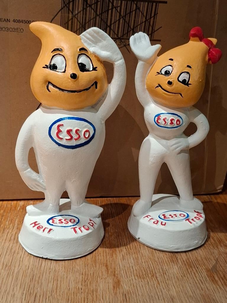Gietijzeren beelden Esso mannetje en vrouwtje, Ophalen of Verzenden, Nieuw, Overige typen