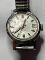 Vintage Prisma automatisch dames horloge met datum, Staal, Gebruikt, Staal, Polshorloge