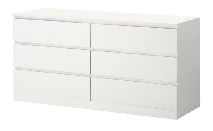 IKEA Malm ladekast dubbel - Ruime opberger!, Huis en Inrichting, Kasten | Dressoirs, Zo goed als nieuw, 150 tot 200 cm, 25 tot 50 cm