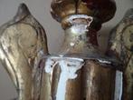 18e eeuw vergulde houten sierkandelaars sierornamenten 23cm, Antiek en Kunst, Antiek | Kandelaars, Ophalen of Verzenden, Overige materialen