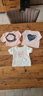 Te koop 2 roze meisjes shirtjes lange mouw en 1 wit shirtje, Kinderen en Baby's, Babykleding | Maat 62, Meisje, Shirtje of Longsleeve