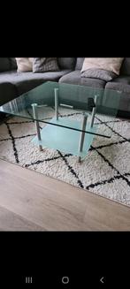 Mooie glazen salontafel!!!, Huis en Inrichting, Tafels | Salontafels, Minder dan 50 cm, Rechthoekig, 50 tot 100 cm, Ophalen of Verzenden