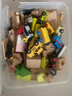 Houten trein baan met veel treintjes!, Ophalen, Zo goed als nieuw