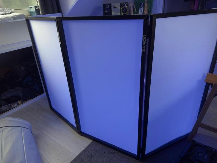 Vonyx inklapbaar DJ booth scherm + Beamz UV6x3W, Muziek en Instrumenten, Dj-sets en Draaitafels, Gebruikt, Draaitafel, Overige merken