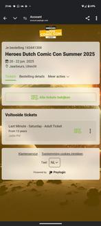 Kaartje Comic Con 2025, Tickets en Kaartjes, Evenementen en Festivals, Eén persoon
