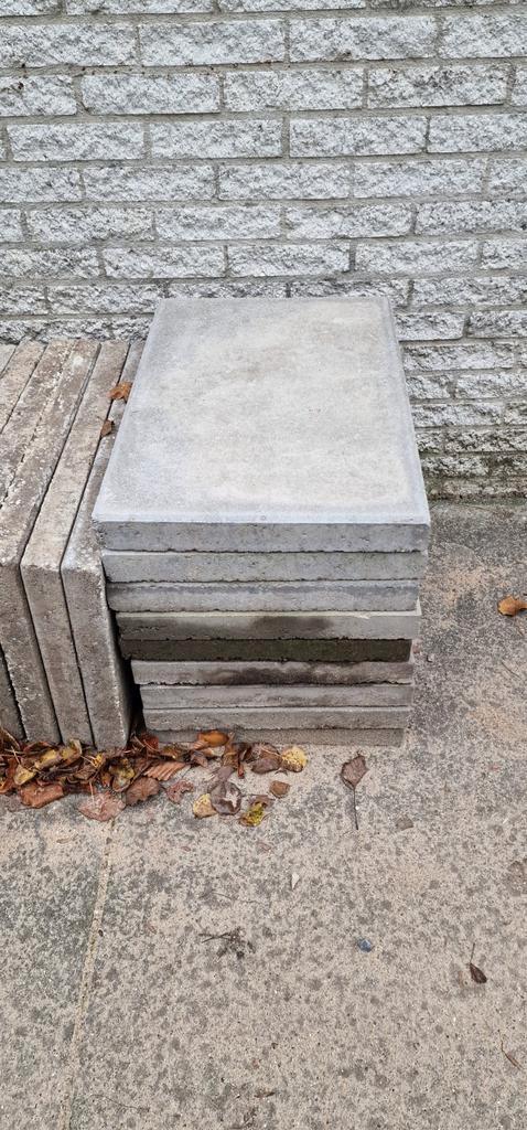 Tegels 60x40 cm - 9 z.g.a.n. + 8 gebruikt, Tuin en Terras, Tegels en Klinkers, Zo goed als nieuw, Terrastegels, Beton, Minder dan 5 m²