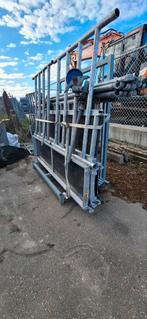 Sky work steiger Te Huur,, Doe-het-zelf en Verbouw, Steigers, Ophalen, Gebruikt, Rolsteiger of Kamersteiger, 5 meter of hoger
