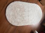 Zacht Ovaal Vloerkleed 160x90cm, Ophalen, Wit, 50 tot 100 cm, Zo goed als nieuw