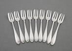 9x zilver taartvorkjes puntfilet, Zilverfabriek Voorschoten, Verzenden