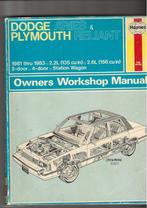 Dodge Plymouth Owners Workschop manual met 315 blz,, Ophalen of Verzenden, Zo goed als nieuw, Algemeen