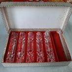 5 messenleggers kristal in origineel doosje, Ophalen