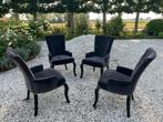 4 landelijke/comfortabele eetk.stoelen, paars velours., Huis en Inrichting, Ophalen, Overige kleuren, Vijf, Zes of meer stoelen