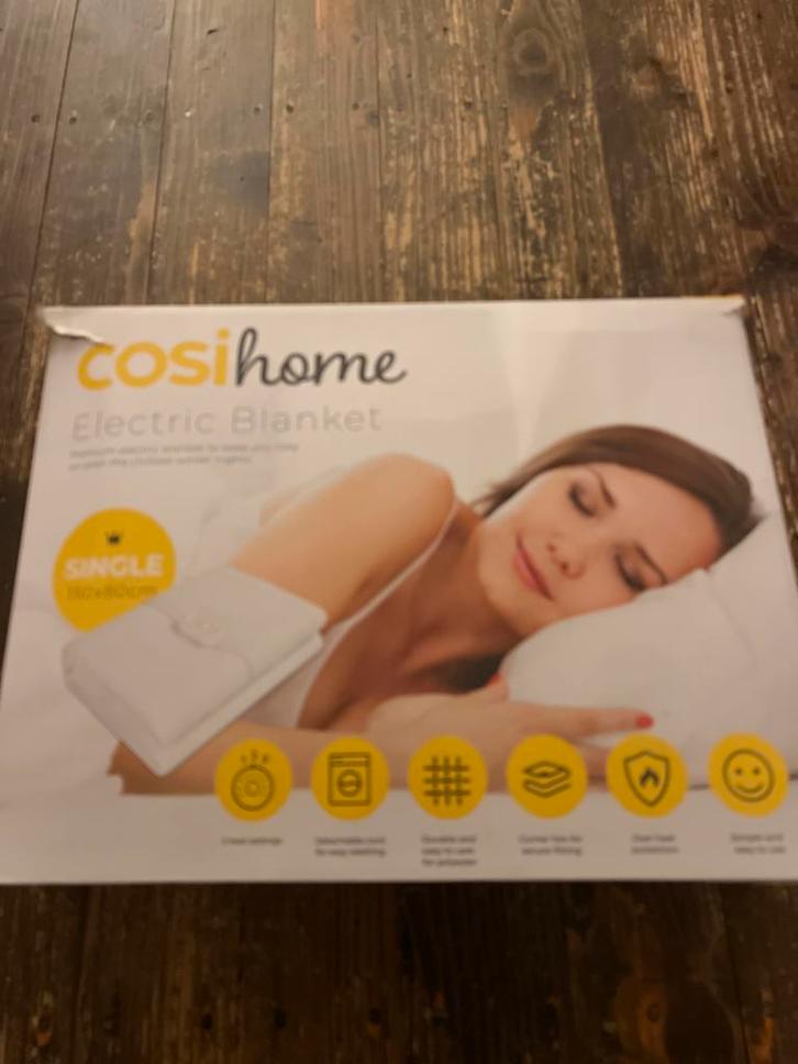 Cosi Home Elektrische Deken - Eenpersoons, Huis en Inrichting, Slaapkamer | Beddengoed, Nieuw, Deken of Dekbed, Eenpersoons, Wit