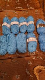 10 bollen wol, blauw, Hobby en Vrije tijd, Breien en Haken, Ophalen of Verzenden, Gebruikt, Breien of Haken, Wol of Garen
