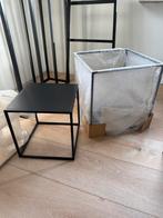 2 stuks Zwarte Salontafeltjes / Bijzettafeltjes, Huis en Inrichting, Tafels | Bijzettafels, 45 tot 60 cm, Minder dan 55 cm, Metaal of Aluminium