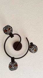 Industriële plafondlamp met 3 spots - verstelbaar, Huis en Inrichting, Ophalen, Gebruikt, Metaal