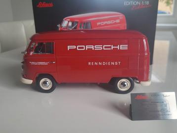 1:18 Schuco VW Volkswagen T1 Porsche Renndienst #884/1000 beschikbaar voor biedingen