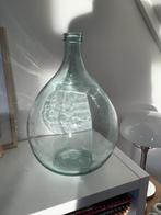 Grote Vintage Groene Glazen Flesvaas Fles Vaas Glas, Ophalen