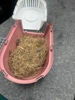 Stevige transportbox met hooi – ideaal voor kleine diere, Dieren en Toebehoren, Hamster, Nieuw, Reiskooi of Transportbox, Ophalen
