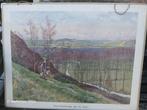Schoolplaat Heuvellandschap aan de Geul B. Bueninck 1922, Ophalen of Verzenden, Natuur en Biologie