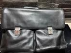 Hugo Boss Leren Aktetas / Zaken Tas met Slot, Ophalen of Verzenden, Zo goed als nieuw, Zwart, Leer