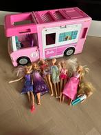 Barbie camper met Barbies, Gebruikt, Ophalen of Verzenden, Barbie