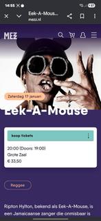 2 toegangskaarten voor Eek-A-Mouse op zaterdag 17 januari, Twee personen