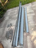Zinken Dakgoot + Beugels, Doe-het-zelf en Verbouw, Buizen en Afvoer, Ophalen, Gebruikt, 2 tot 4 meter, Zink