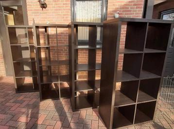 4 Ikea kallax Vakkenkasten 8 Vakken beschikbaar voor biedingen