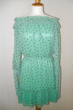 zomerjurkje groen met zwart stipje maat M Nieuw off shoulder, Maat 38/40 (M), Verzenden, Zara, Nieuw