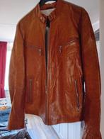 LEREN JAS., Ophalen, Zo goed als nieuw, Maat 52/54 (L), Bruin