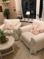 IKEA EKTORP 3x fauteuils met witte hoezen in pracht staat, Ophalen of Verzenden, 75 tot 100 cm, Zo goed als nieuw
