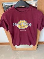Hard Rock Cafe Valencia tshirt shirt bordeaux rood maat S, Ophalen of Verzenden, Zo goed als nieuw, Korte mouw, Maat 36 (S)