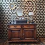 Mooie vintage dressoir met zwart marmerenblad, Ophalen, Zo goed als nieuw, 25 tot 50 cm, 50 tot 100 cm