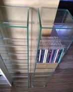 CD rekken glas 90 CDs en 75 CDs, Ophalen, Gebruikt, 75 tot 150 discs, Glas