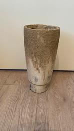 Gratis hoge aardewerk bloempot ecru beige 30 cm hoog, Ophalen, Rond, Binnen, Zo goed als nieuw