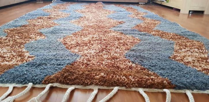 Handgeknoopt Berber kleed wol, Huis en Inrichting, Stoffering | Tapijten en Kleden, Zo goed als nieuw, 150 tot 200 cm, 200 cm of meer