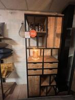Bombay vakkenkast mango hout look Showmodel H212 x B80 x D48, Ophalen of Verzenden